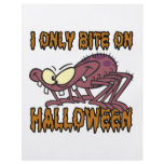 only bite on halloween silly spider cartoon flyers