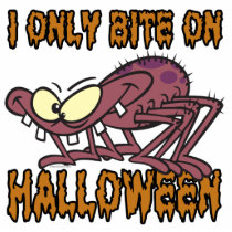 only bite on halloween silly spider cartoon cut outs