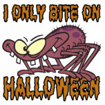 only bite on halloween silly spider cartoon photo sculptures