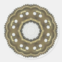 Only Gears Mandala Round Sticker