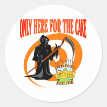 Only Here For The Cake Round Sticker