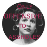 Only offensive to assholes stickers