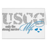 Only the strong survive Coast Guard Greeting Card