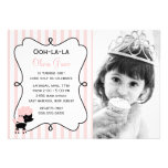 Ooh la la! Paris Pink Poodle Personalised Invitation