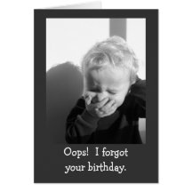 Oops Boy Belated Birthday Card Template