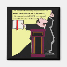 Oops!  Freudian Slip by the Preacher-funny Fridge Magnet