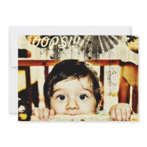 oops!!! Iam so sorry! card Personalized Announcement