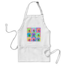 Op Art - Bichon Frise Aprons