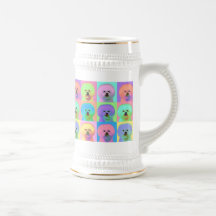 Op Art - Bichon Frise Coffee Mugs