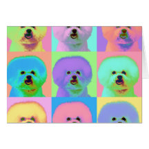 Op Art - Bichon Frise Greeting Card