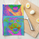Op Art - Bichon Frise Hand Towel