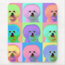 Op Art - Bichon Frise Mousepad