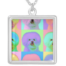 Op Art - Bichon Frise Pendant
