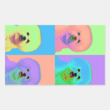 Op Art - Bichon Frise Sticker
