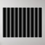 Op Art Black and White Smooth Stripes Three Print