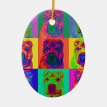 Op Art - Chinese Shar Pei Ornaments