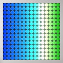 Op Art Gradient Polka Dots Blue Green White posters