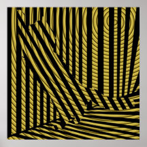 Op Art Of Cat Scratching Sensation Print
