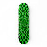 Op Art Wheel - Green and Black skateboards