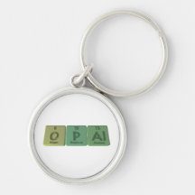 Opal as Oxygen Phosphorus Aluminium Key Chains