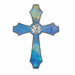 Opal & Diamond Jewel Cross Pin photo sculptures