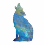 Opal Wolf Jewellery Pin photo sculptures