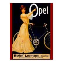 Opel Bicycles Vintage Advertisment Postcards