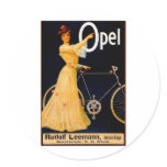 Opel Bicycles Vintage Advertisment Round Sticker