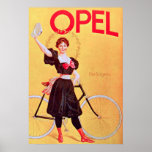 Opel Vintage Bicycle Poster 1900 posters