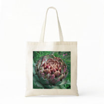 Open Artichoke Plant. Tote Bags