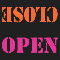 OPEN CLOSE ON BLACK