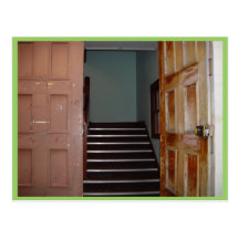 Open Door And Stairwell To Cameron Hall In Univers Post Card