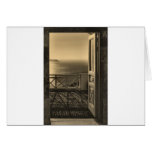 Open door-Retro Greeting Card