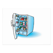 open fridge post cards