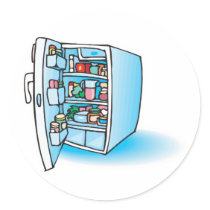 open fridge round stickers