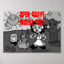 Open Grave Insert Foot Poster