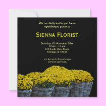 Open House Florist business invitations