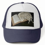Open law book with wig, England Mesh Hat