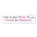 Open Mind - Bumper Sticker bumper stickers