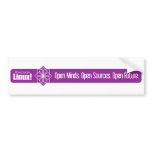 Open Minds, Open Sources, Open Future - CentOS bumper stickers