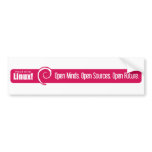 Open Minds, Open Sources, Open Future - Debian bumper stickers