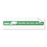 Open Minds, Open Sources, Open Future - SUSE bumper stickers
