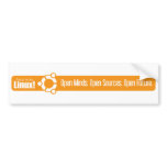 Open Minds, Open Sources, Open Future - Ubuntu Bumper Sticker
