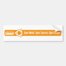 Open Minds, Open Sources, Open Future - Ubuntu Bumper Sticker