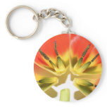 Open re-constructed red tulip. keychain