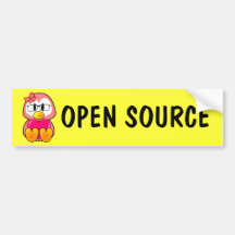 Open Source Chick (Women in Computing Technology) Bumper Sticker