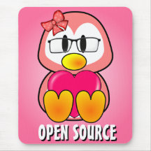 Open Source Chick (Women in Computing Technology) Mouse Pad