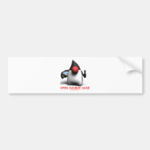 Open Source Dude (Software Developer Duke) Bumper Sticker