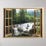 Open Window Waterfall River Poster