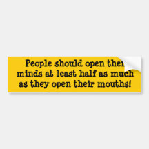 Open Your Mind Bumper Sticker